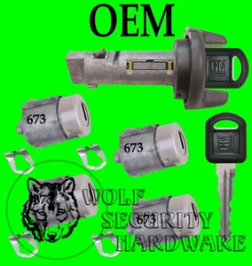 Express Savana Van 96-97 Ignition Switch Cylinder & 4 Door Lock Set 2 GM Keys - Bild 1 von 2