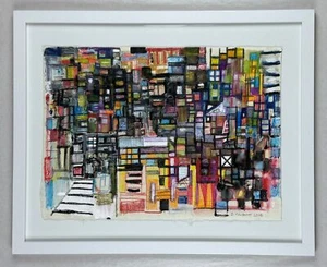BERNARDO NAVARRO Kubanische Kunst signiert Originalarbeit auf japanischem Papier Pastelltintenwachs - Bild 1 von 2
