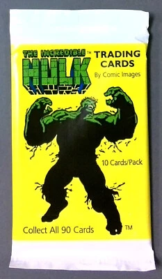 Tarjetas coleccionables de The Incredible Hulk - 1 paquete sellado de fábrica - imágenes de cómic 1991 Foto 1 de 2