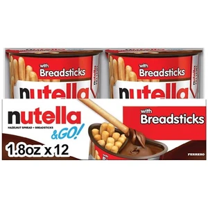 Nutella & GO Bulk 12 Pack Hazelnut and Cocoa Spread with Breadsticks Stocking. - Picture 1 of 7
