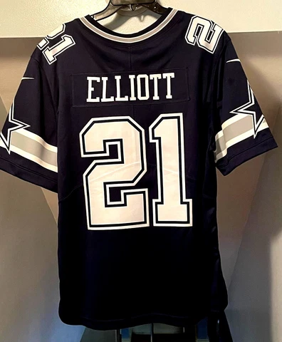 NIKE VAPOR LIMITED EZEKIEL ELLIOTT #21 NFL DALLAS COWBOYS MENS NAVY JERSEY NWT Cover