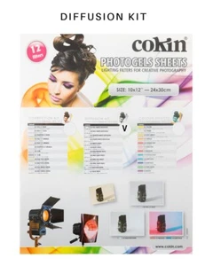 COKIN PHOTOGELS SHEETS DIFFUSION KIT 12FILTERS 24X30CM SIZE MADE IN FRANCE - Picture 1 of 6