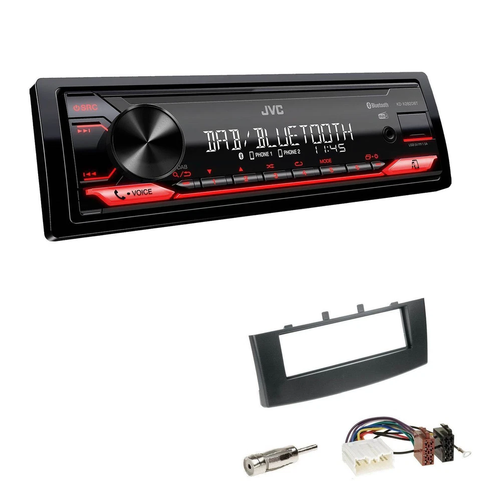 JVC KD-X282DBT Auto Radio Bluetooth DAB USB für Mitsubishi Colt VI 2008-2012