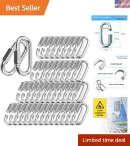 100 Stck. Schnellglieder, 1/4 Zoll Durchmesser Schnellkettenglied 620 Pfund Kapazität, Schwer... - Bild 1 von 8