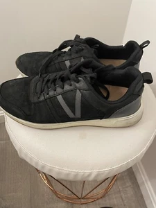 Vionic Walking Shoes Womens Size 11 Rechelle Nubuck Leather Sneakers Black - Picture 1 of 8