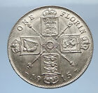 1915 United Kingdom Great Britain GEORGE V Silver Florin 2 Shillings Coin i69414