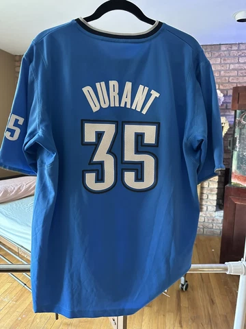 Kevin Durant NBA Oklahoma City Thunder Adidas Sleeve Alternate Jersey Sz XL Cover