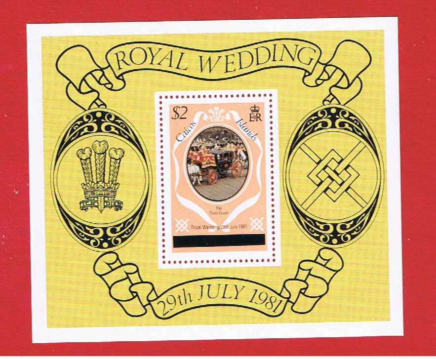 Caicos #11 MNH OG Boda Real SS Envío/H Gratis Foto 1 de 1