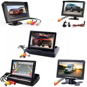 4.3''/5"/7'' LCD Screen Car Rear View Backup Monitor for Parking Reverse Camera - Picture 1 of 63