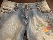 Authentic Dolce & Gabbana Embroidered Dragon Jeans NWT, Italian Sz 33, US Sz 10