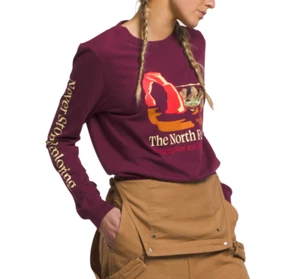 The North Face Women Places We Love T-Shirt Boysenberry/Sun Sprite Size S - Picture 1 of 2