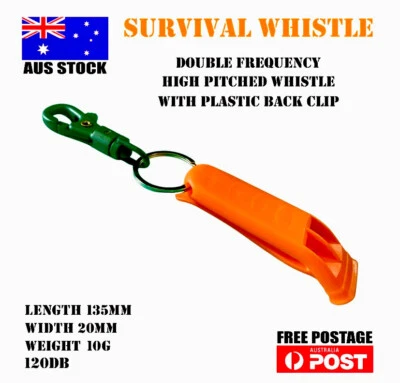 Safety Whistle Sos Emergency Survival Outdoor Camping Diving Back Clip 120dB - image 1 of 3