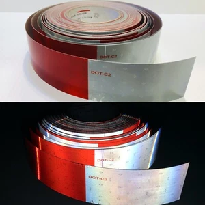 Cinta reflectante Oralite DOT V42 2" 6x6 Orafol cinta de seguridad reflexita visibilidad - Imagen 1 de 12