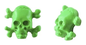 BORCHIE SFUSE NEON TESCHIO OSSA FLUO SACCHETTO DA 10 SKULL STUD BTSF3 verde - Picture 1 of 1