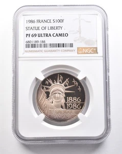 PF69 UCAM 1986 France 100 Francs - Graded NGC *849 - Picture 1 of 3