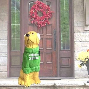 2,5 Fuß Neu LED Golden Retriever Urlaub Veranda Greeter Weihnachtsdeko Hund  - Bild 1 von 12