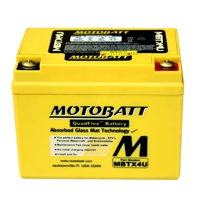 MotoBatt AGM Battery 2003-2007 fits Yamaha TTR 125E LE 2011 2012 KTM SXF 350 450 Foto 1 de 4