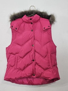 ROPER Puffer VEST Women's Sz XL Pink Outdoors Pockets Button Front Zip Y2k - Picture 1 of 11