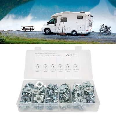 80Pcs Four Claw Nut Strong Rust Prevention Carbon Steel 3/8in Nuts F DTS - Image 1 of 4