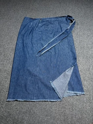 Polo Ralph Lauren Denim Jean Falda De Colección Años 80 90 Boho Maxi Mujeres 8 Foto 1 de 4