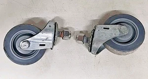 Set Of 2 Tennant T1 Swivel Caster Wheels With Nuts Used 175-3508 - Picture 1 of 8