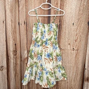 Janie and Jack Asymmetrical Ruffle Tropical Hawaiian 100% Cotton Dress Size 8 - Picture 1 of 6