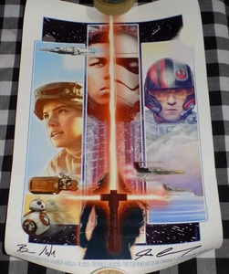 The Force Awakens Signed 11x17 LE 1/50 Print Star Wars Celebration 2015 - Picture 1 of 1