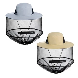 2 Pack Mosquito Head Net Hat Sun Hat Garden Bug Hat with Hidden Net Mesh for ... - Bild 1 von 8
