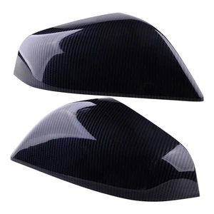 Carbon Fiber ABS Rearview Side Mirror Cover Trim Fit for Tesla Model S 2014-2018 - Picture 1 of 7