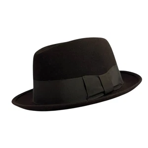 Vintage 50s CREIGHTON ROYAL DE LUXE 7 Wool Felt Fedora Hat Classic Retro BROWN - Picture 1 of 24