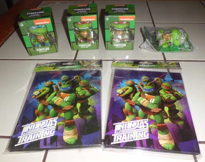 KIDROBOT X TORTUGAS NINJA MUTANTES ADOLESCENTES 4 MINI FIGURAS DE VINILO MÁS 2 DIARIOS Foto 1 de 4
