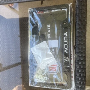 For Acura Sport Front or Rear Carbon Fiber Texture License Plate Frame Cover - Picture 1 of 2