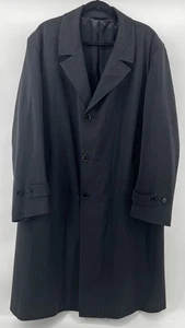 Brooks Brothers Overcoat Mens Size 46 Reg Charcoal Black 75%Wool 25%Cotton Italy - Picture 1 of 13