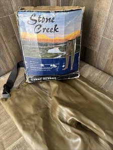 STONE CREEK A-C001 CHEST WADERS Boot Foot Insulated Rubber Moss Green Size 11 - Picture 1 of 10