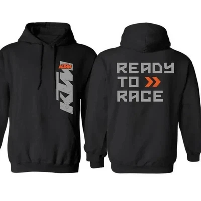 Sudadera con capucha KTM - Gráfico listo para competir, ropa para aficionados a las carreras de motocicletas Foto 1 de 4