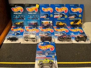 Hot Wheels Vintage Carded Cars 1986-1997 Lot Of 11 Exc.Co. Blue Card, Chrome. - Picture 1 of 18