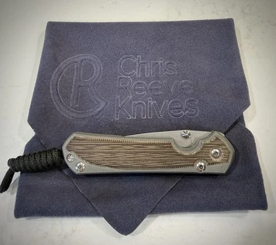 Chris Reeve Knives Small Sebenza31 Inlay S45vn - 6AI4V Titanium Canvas Micarta  - Image 1 of 4