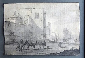 Thomas Wijck (Beverwyck1616-1677): Porta dello Popolo, Rome, 17th century - Afbeelding 1 van 8