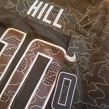 !Rare! Large Black Tyreek Hill #10 Miami Dolphins Stitched Nike Military Jersey
