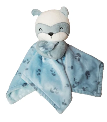 Cobertor de pelúcia Modern Moments azul guaxinim LOVEY estampa de cogumelo gerber macio 12" - Imagem 1 de 4