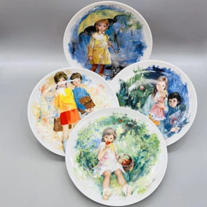 4 placas de porcelana de colección infantil Paul Durand Limoges - Imagen 1 de 17