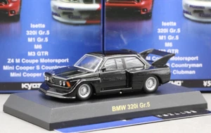 Coche de carretera negro Kyosho 1/64 Mini y BMW Collection BMW 320i Turbo Gr.5 E21 1977 - Imagen 1 de 4