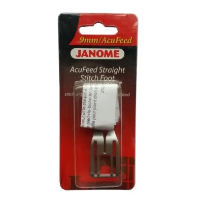AcuFeed Straight Stitch Foot For Janome 9mm Max Stitch Width Machine #202102005
