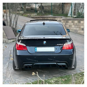 BMW E60 E61 M TECH M SPORT REAR DIFFUSER TWIN DUAL EXHAUST ABS PLASTIC (NON... - Picture 1 of 14