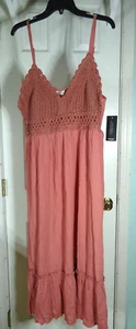 SUMINISTRO TO BLUSH BOHO CROCHET TOP CAMPESINO ROSA OSCURO, 3X - Imagen 1 de 7