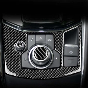 RHD Carbon Center Console Gear Shift Trim Fit For Mazda CX-5 2017 2018 - Picture 1 of 6