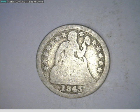 1845 Seated Liberty dime (45-368 2m3) Cover