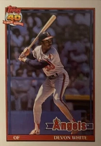 1991 Topps #704 Devon White - California Angels  - Picture 1 of 1