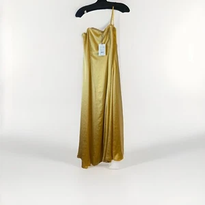 Theory Crushed Satin Cami Kleid in Sonne. Neu mit Etikett. Größe 0. Einzelhandel - 500 $ - Bild 1 von 5