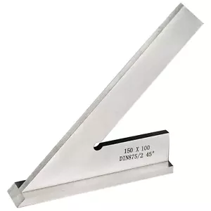45 Grad Maschinist Vierkant Gehrung Vierkant abnehmbare Basis DIN 875/2 Standard Winkel... - Bild 1 von 12